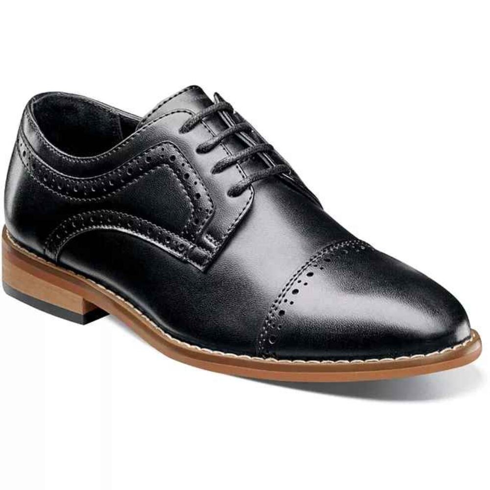 LIKE NEW CONDITION Stacy Adams Little Boy Dickinson Cap Toe Oxford Shoe 5M